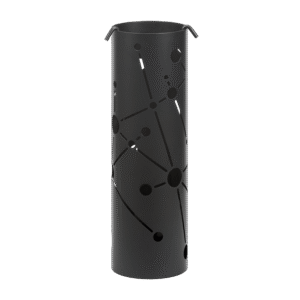 Serviteur Spektra Acier, Noir givré, 3 accessoires : pelle, balai, pince — Dixneuf