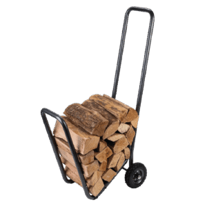 Chariot à bûches Moovy Acier, Gris anthracite, Jusqu'à 25 bûches, Jusqu'à 30 kg - Soit 2 sacs de granulés de 15 kg — Dixneuf
