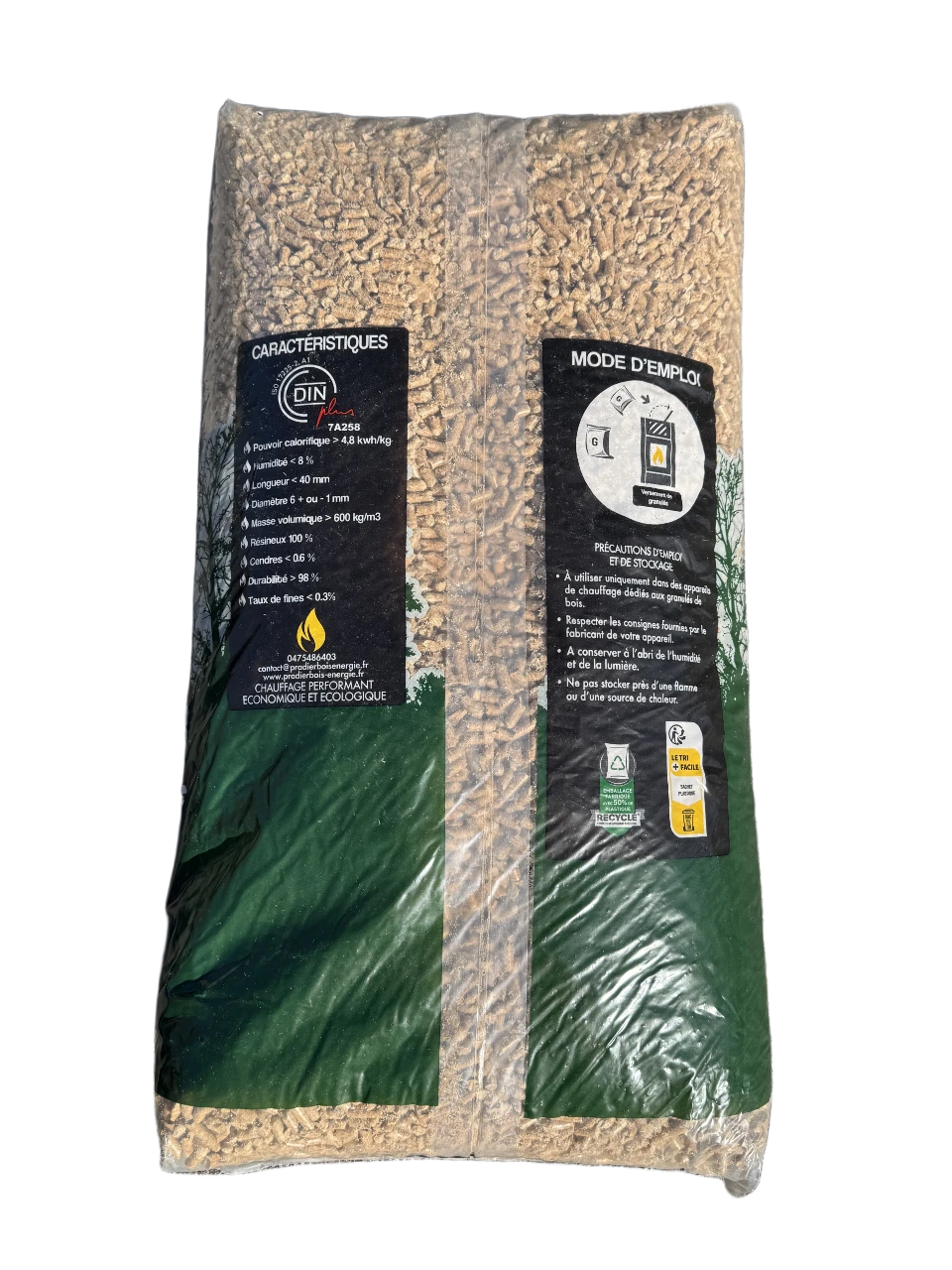 Granulés de bois Premium ECO BOIS ENERGIE - 66 sacs 990kg