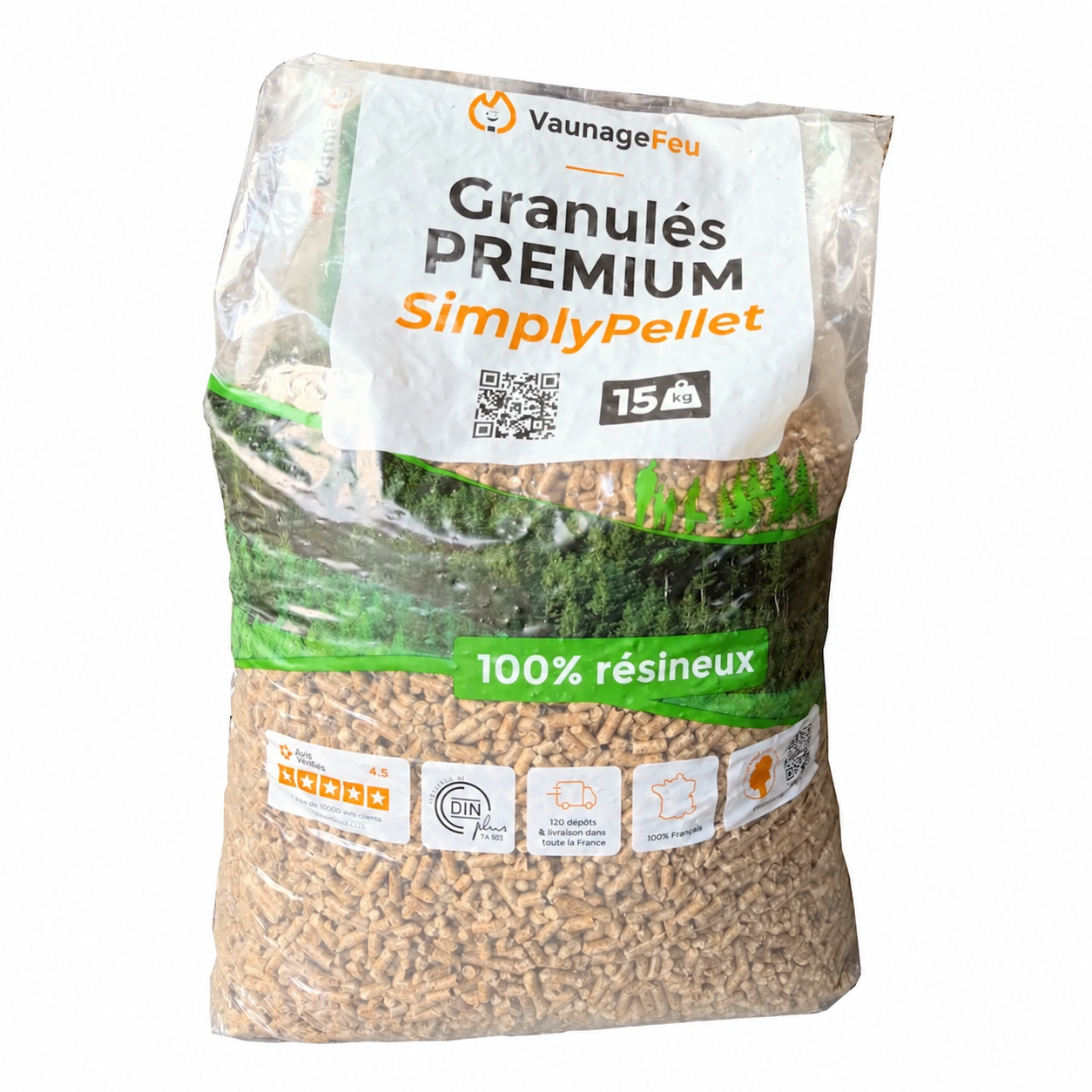 Granulés de bois Premium VaunagePELLET - 65 sacs 975kg – Image 4