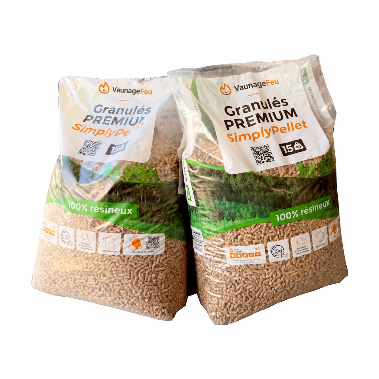 Granulés de bois Premium VaunagePELLET - 65 sacs 975kg – Image 2