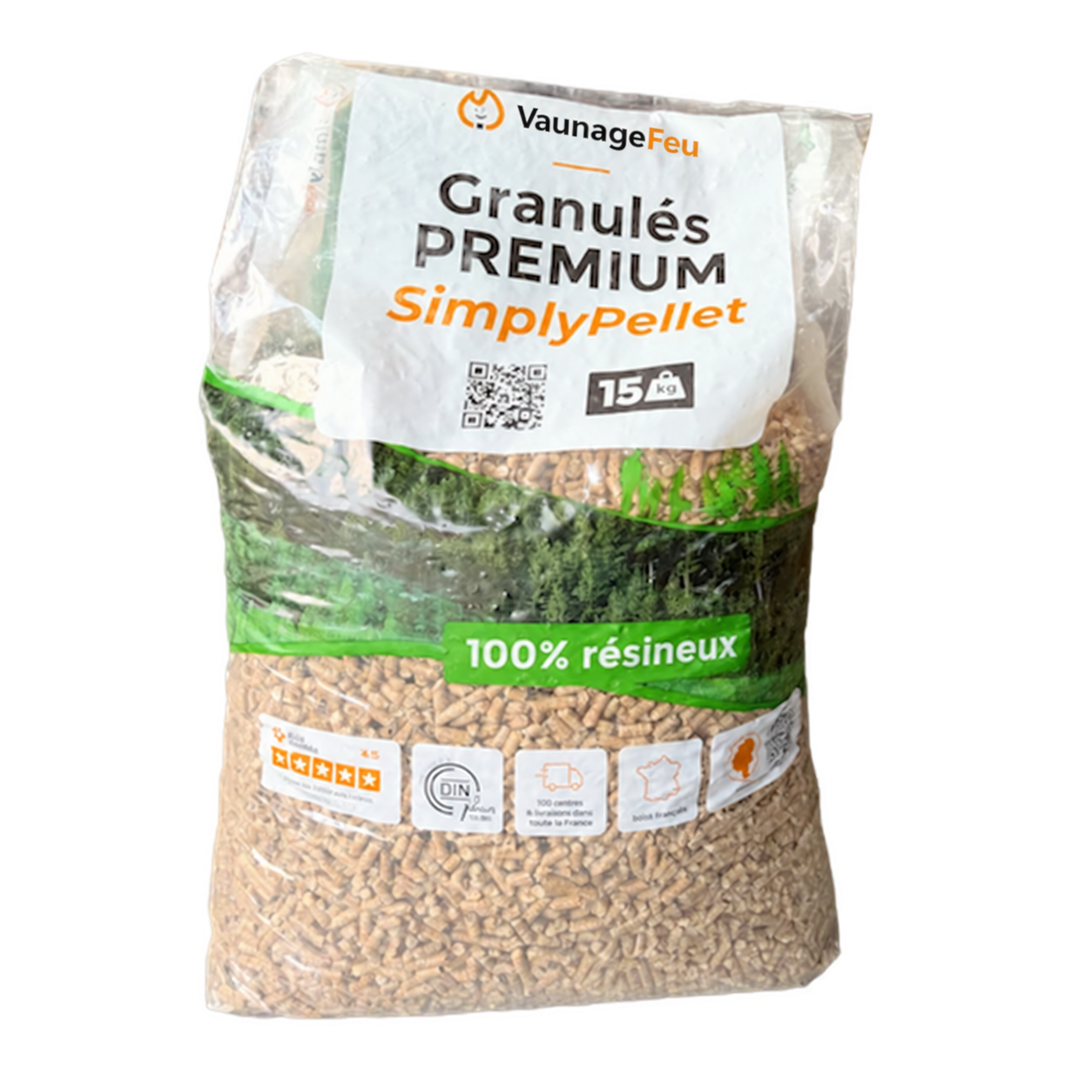 Granulés de bois Premium VaunagePELLET - 3 palettes - 195 sacs 2925 kg – Image 4