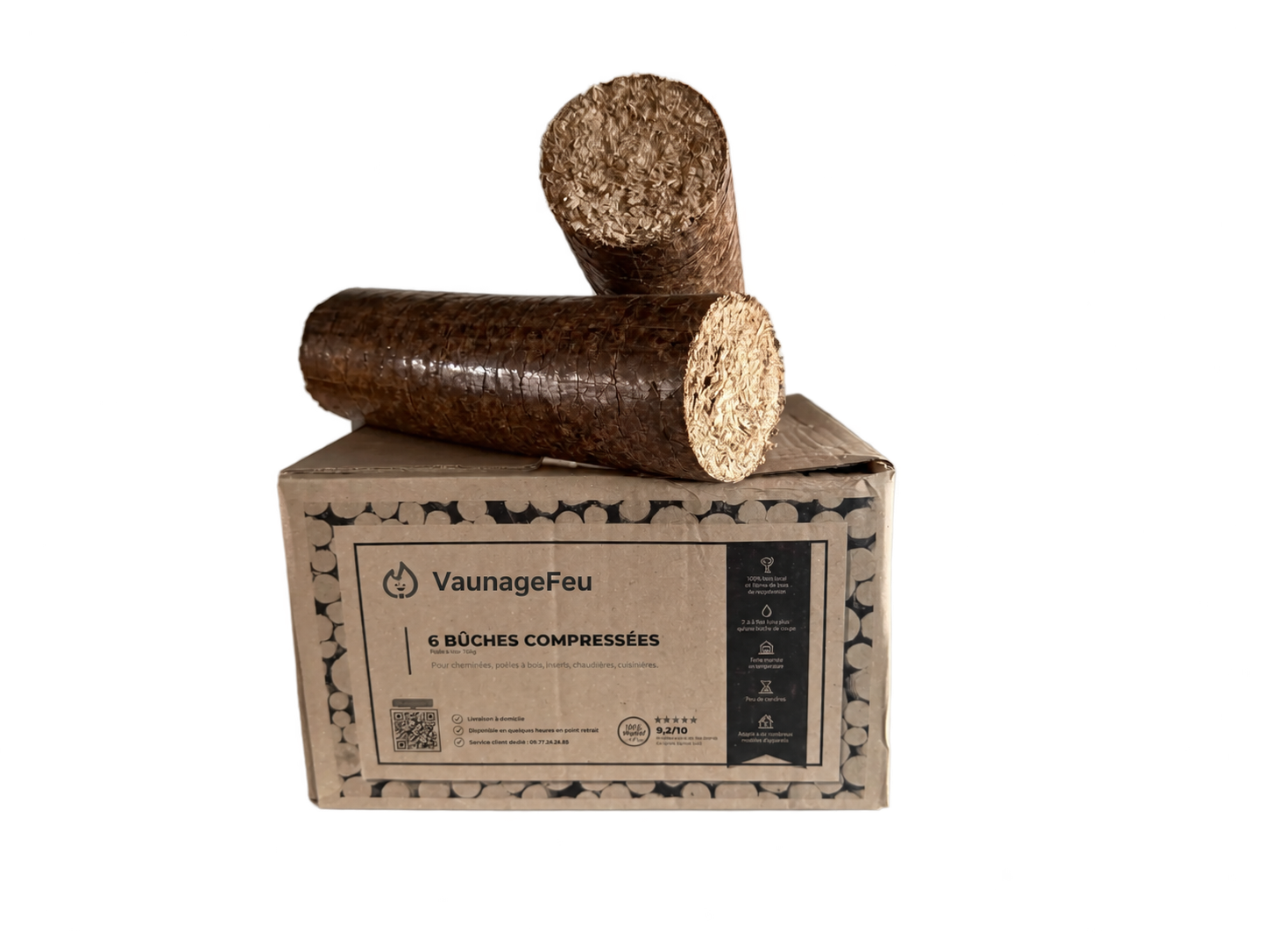 Buche compressée PREMIUM à haut rendement sous carton - VaunageBuche JOUR – Image 2