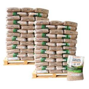 Granulés de bois Premium VaunagePELLET - 2 palettes - 130 sacs 1950 kg